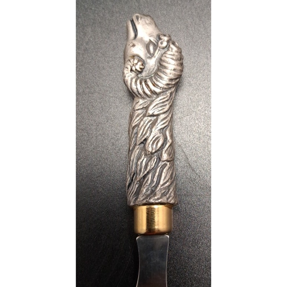 Pewter Cat, Ram, Fish, Rabbit Stainless Steel Butter knives - Picture 14 of 16